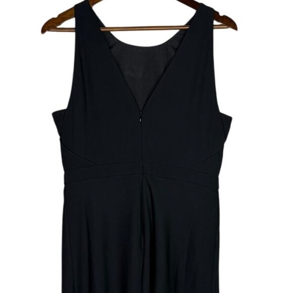 NWT J. Crew Flowy Sleeveless Sheath Midi Dress Lined V Back Zip Up 10 Black - Picture 5 of 15
